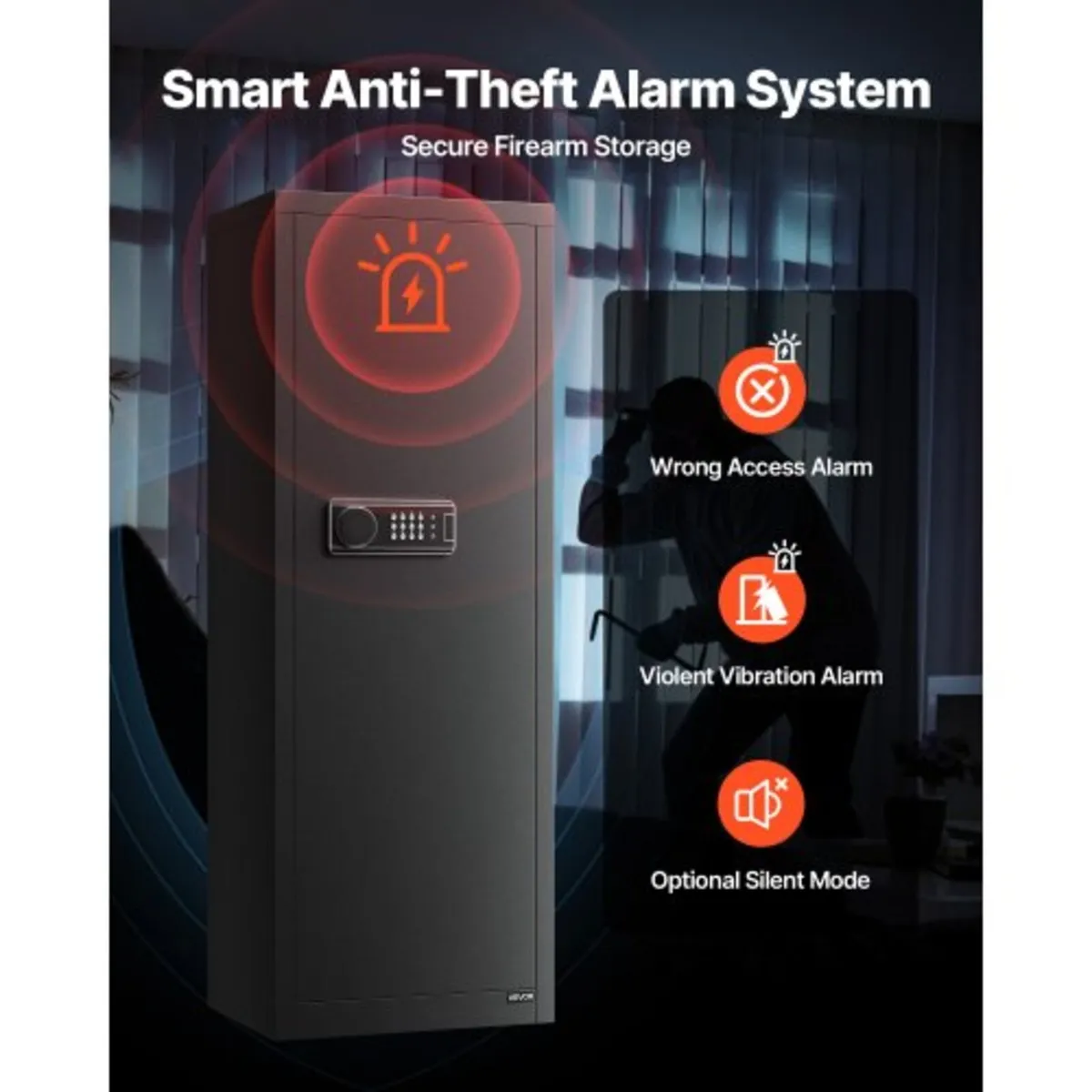 4 Gun Safe, Long Gun Cabinet for Rifles and Pistol - Image 2