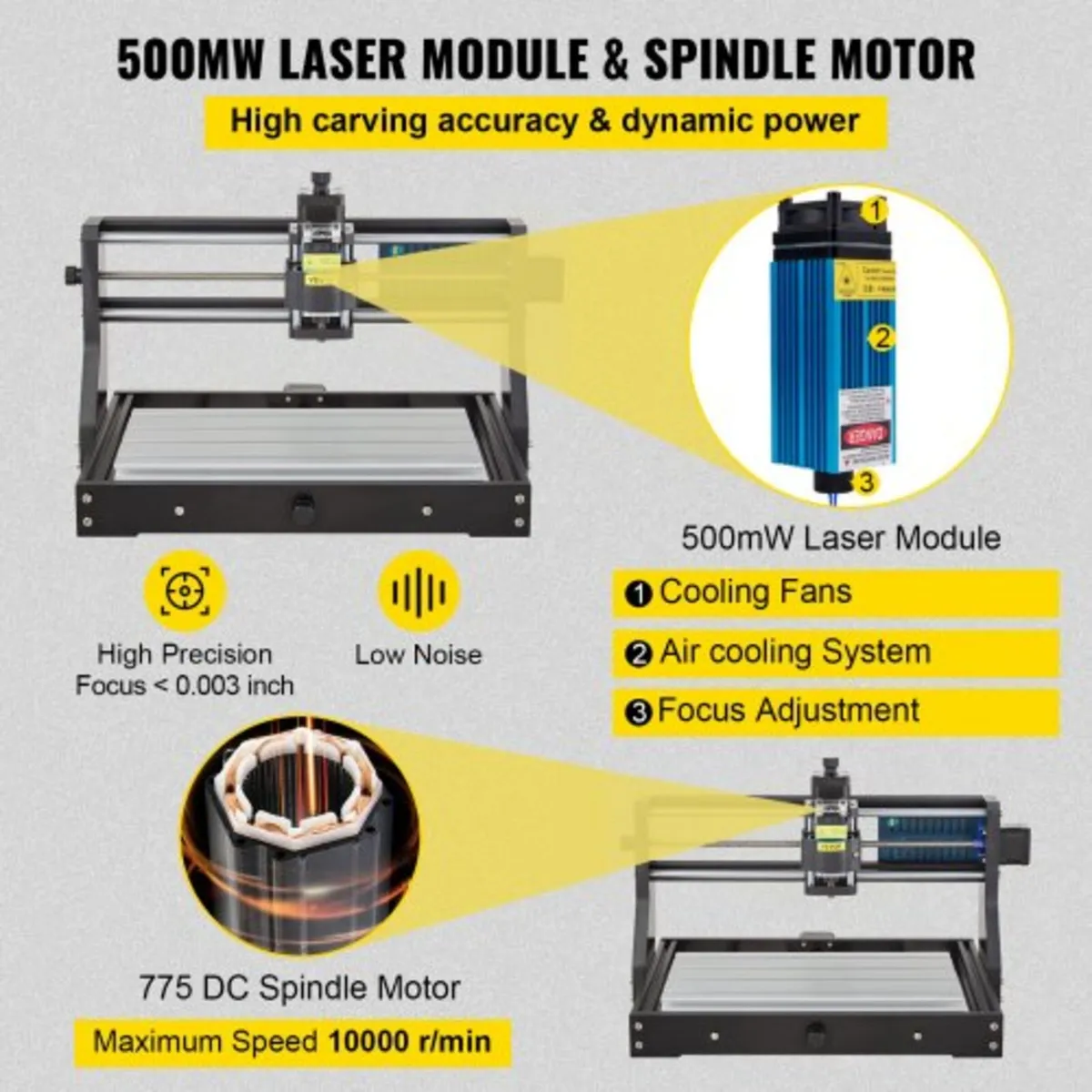 CNC 3018 Pro 500mw 300×180×45mm CNC Machine GRBL C - Image 2