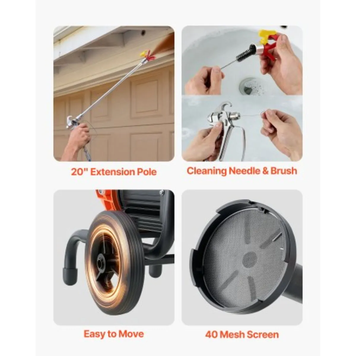 Diaphragm Airless Paint Sprayer, 900 W Efficient C - Image 4