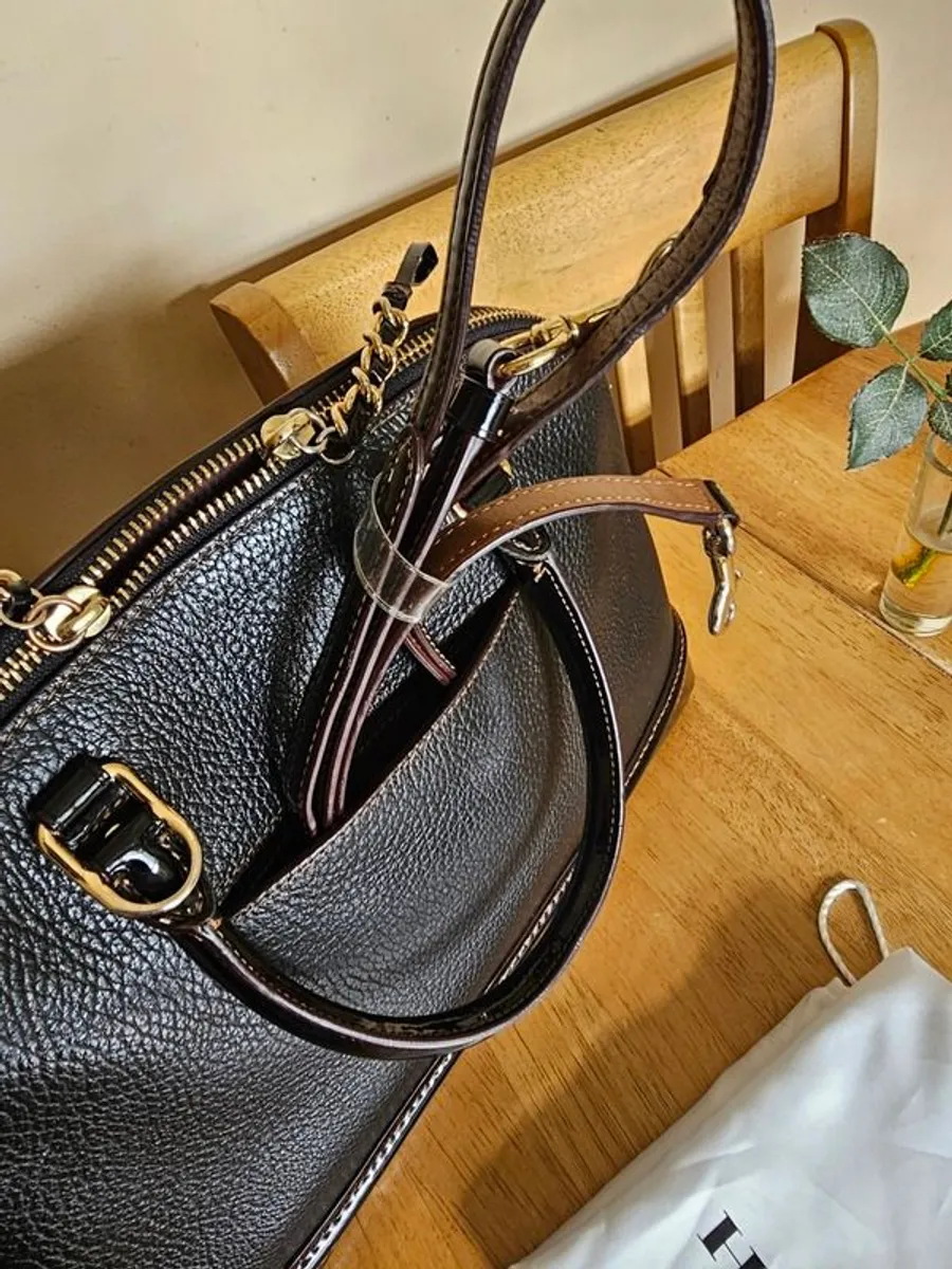 Coach Black Leather Hand/Shoulder Bag / NEW - Image 3