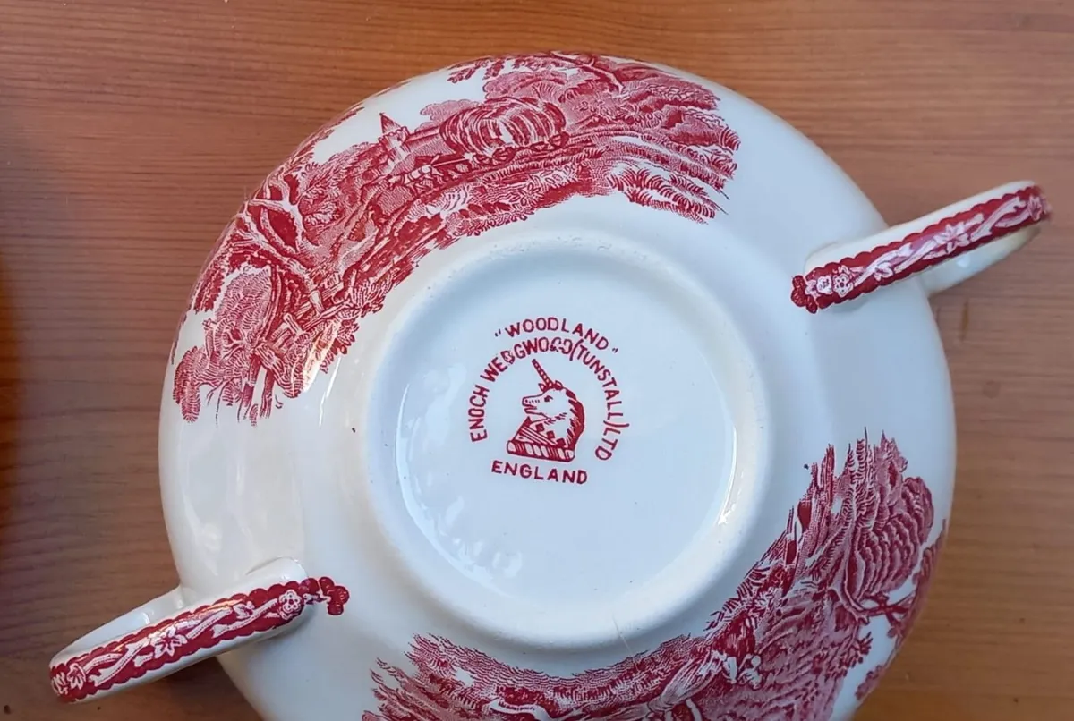 Soup Bowl and Saucer - Wedgewood 'Woodland' - Image 2