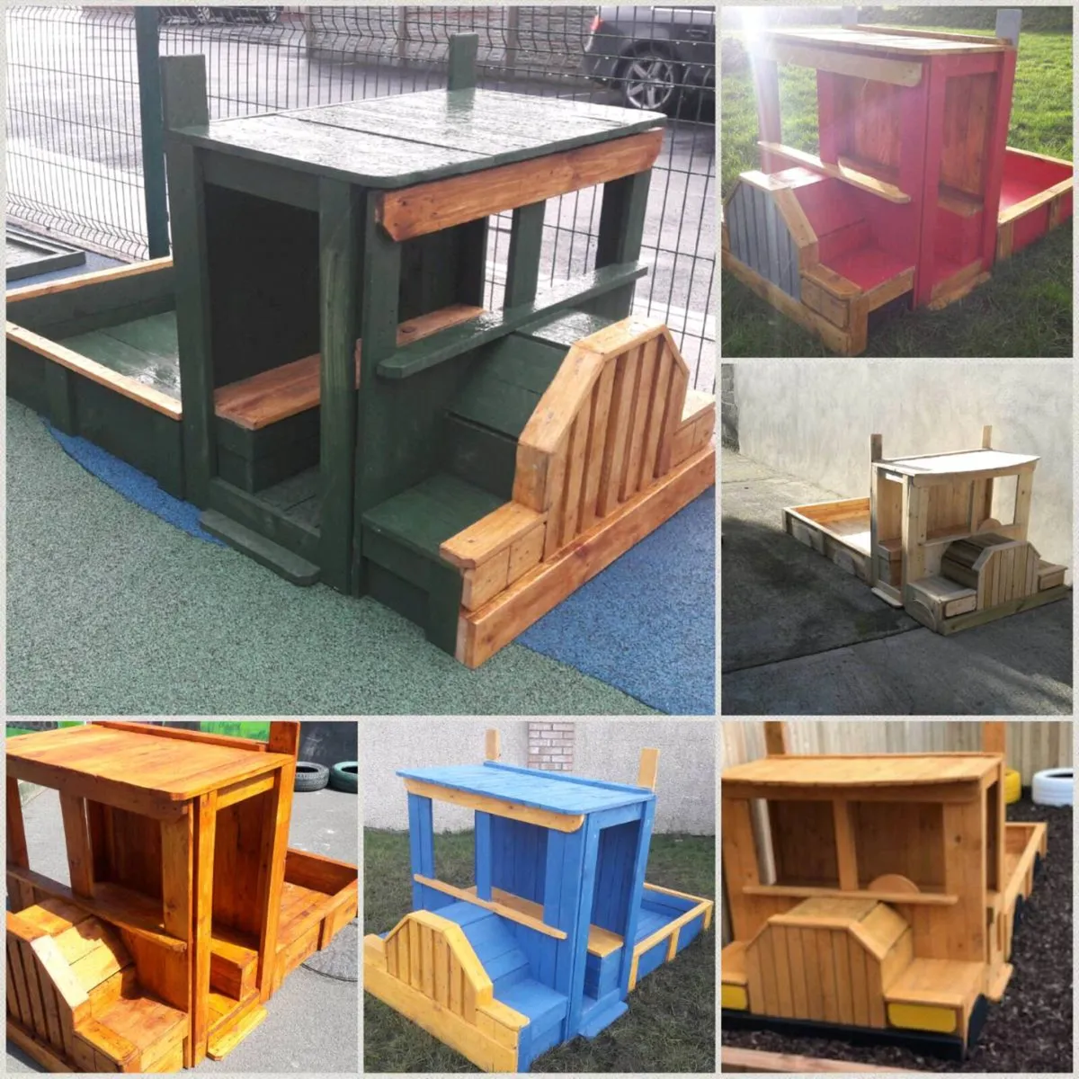 Handmade truck sandpit - Image 1