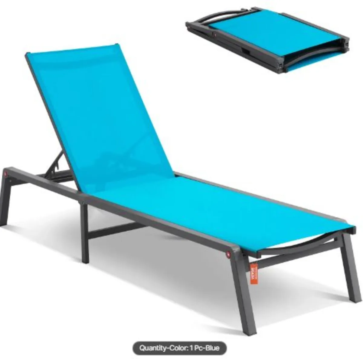 Chaise Lounge Chair Outdoor, Aluminum Patio Lounge - Image 1