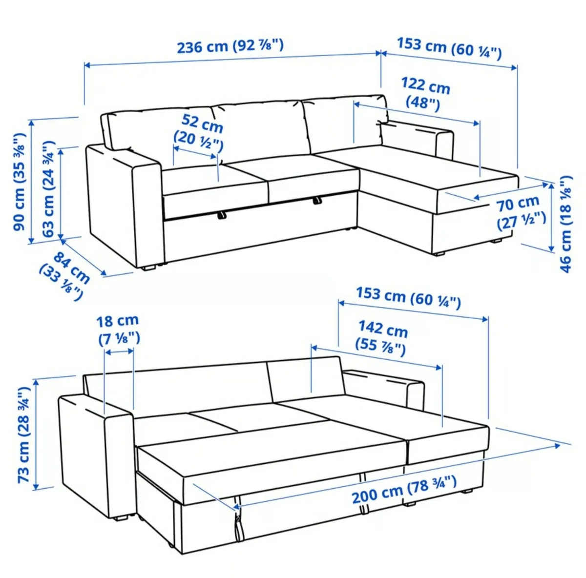 IKEA BARSLOV  Sofa-Bed with Storage - Image 1