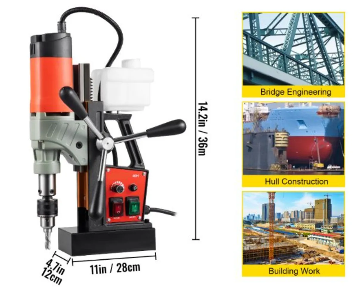 1200W Portable Electric Magnetic Drill Press - Image 2