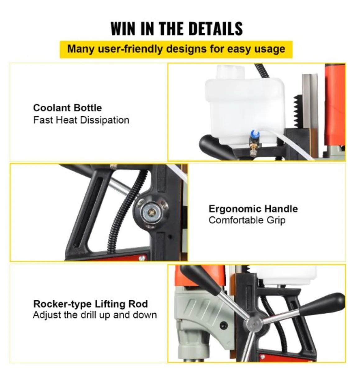 1200W Portable Electric Magnetic Drill Press - Image 4