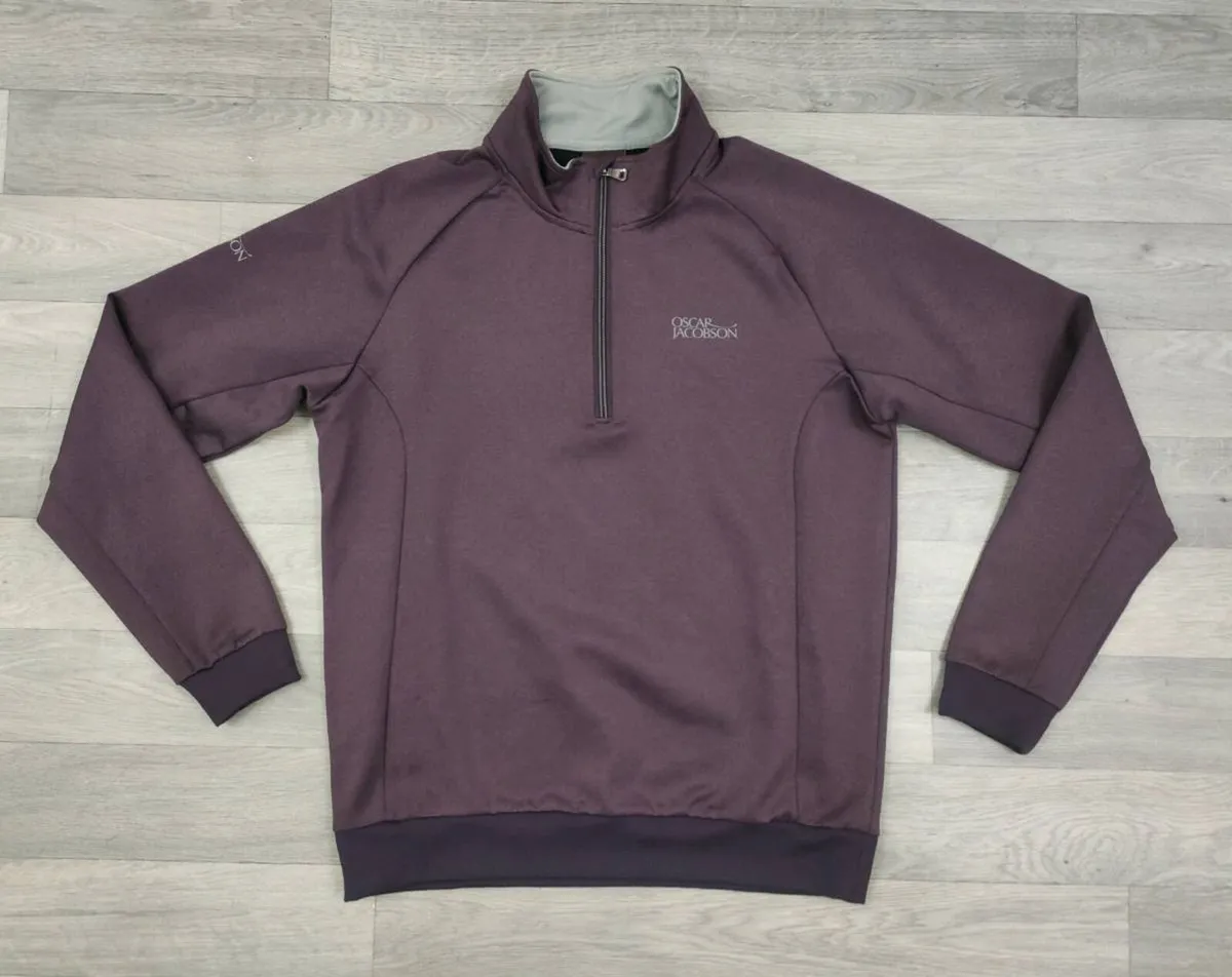 Oscar Jacobson Half Zip Golf Jumper Mens Medium - Image 1