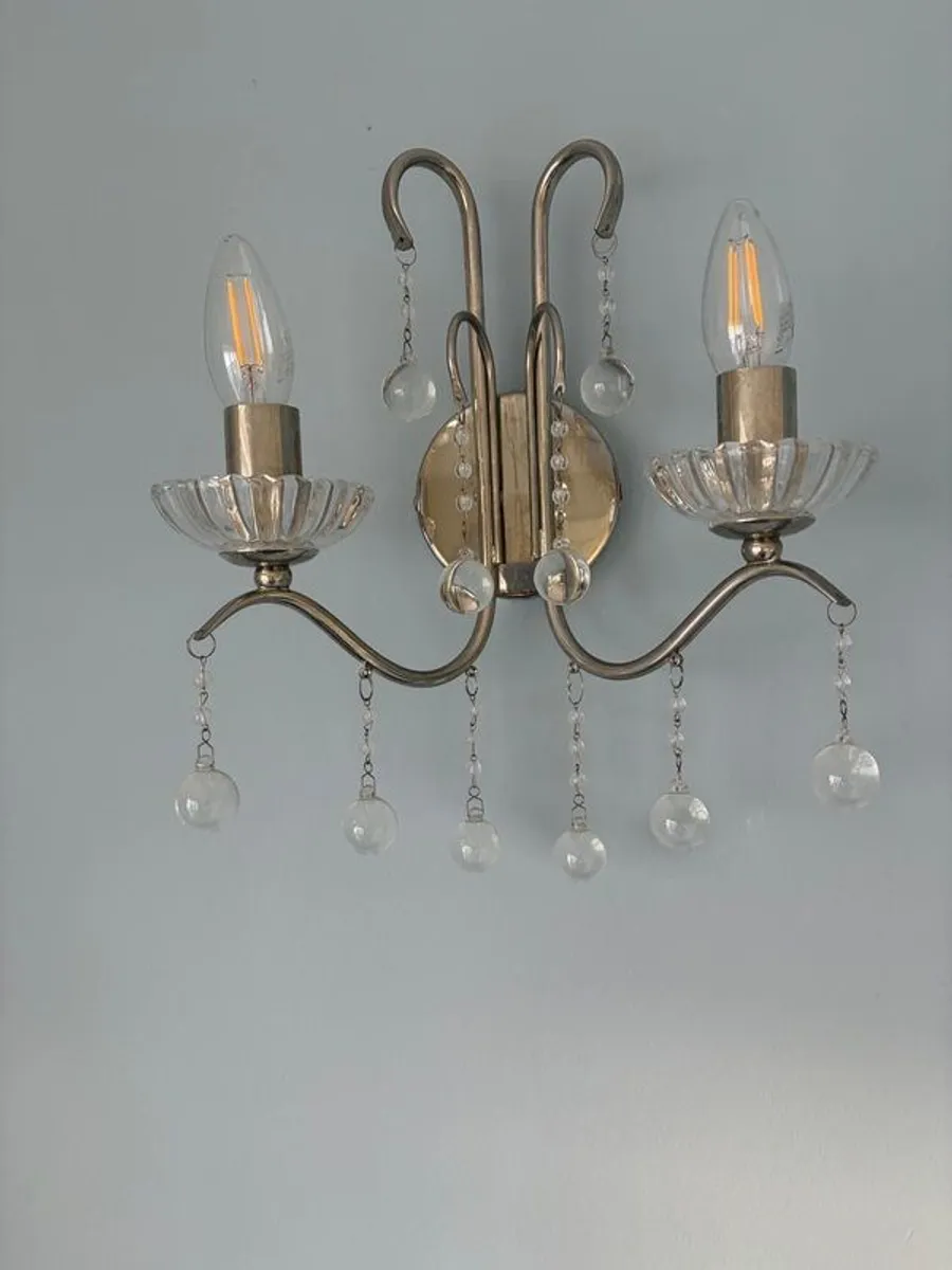 2 x wall lights and 2 x ceiling lights, silver in colour100 each for ceiling lights and 50 each for wall lights - Image 2
