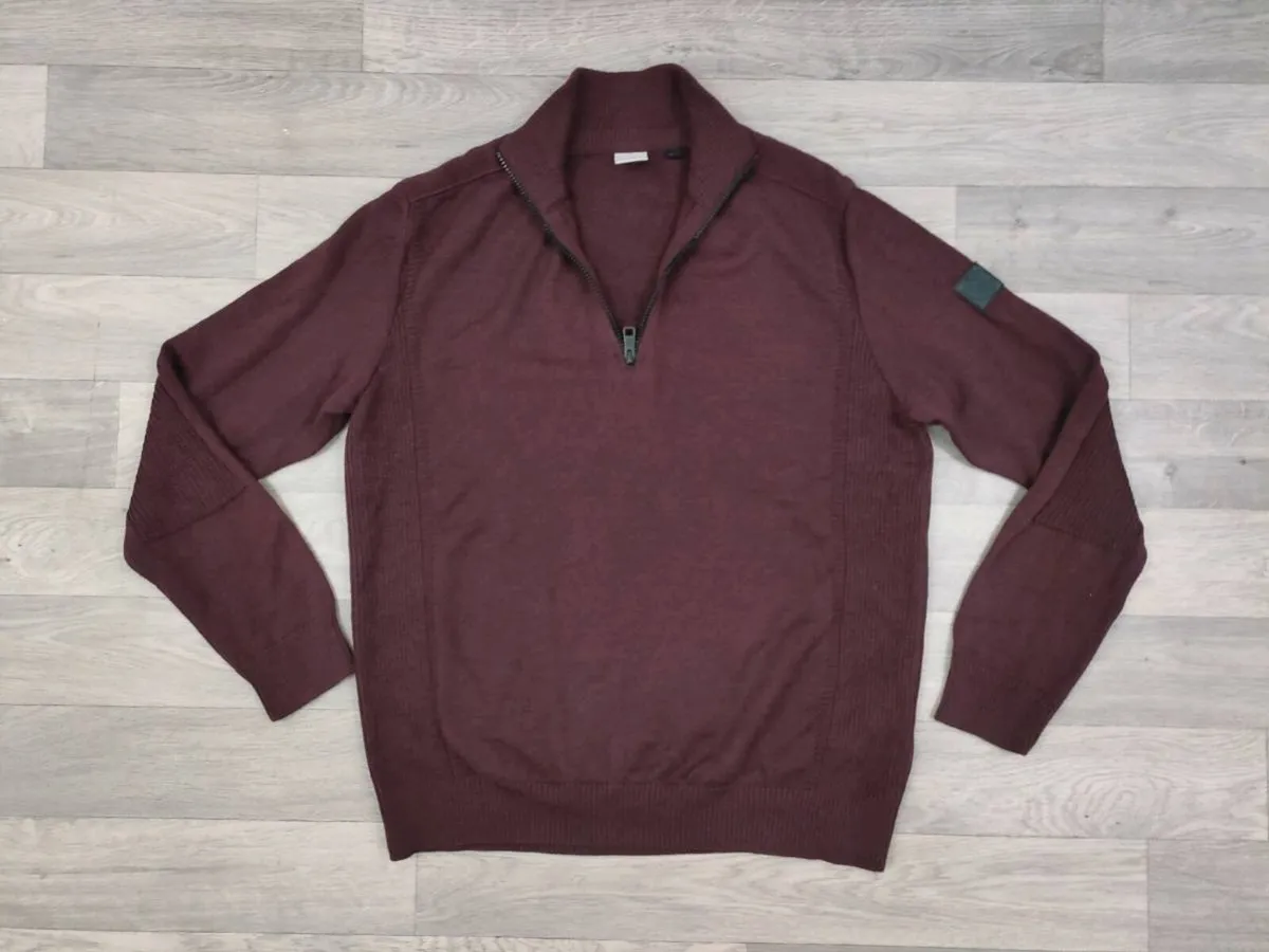 Bugatti Wool Blend Half Zip Jumper Mens Medium - Image 1