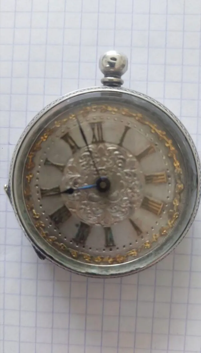 Silver pocket watch hallmarked 800 silver - Image 1