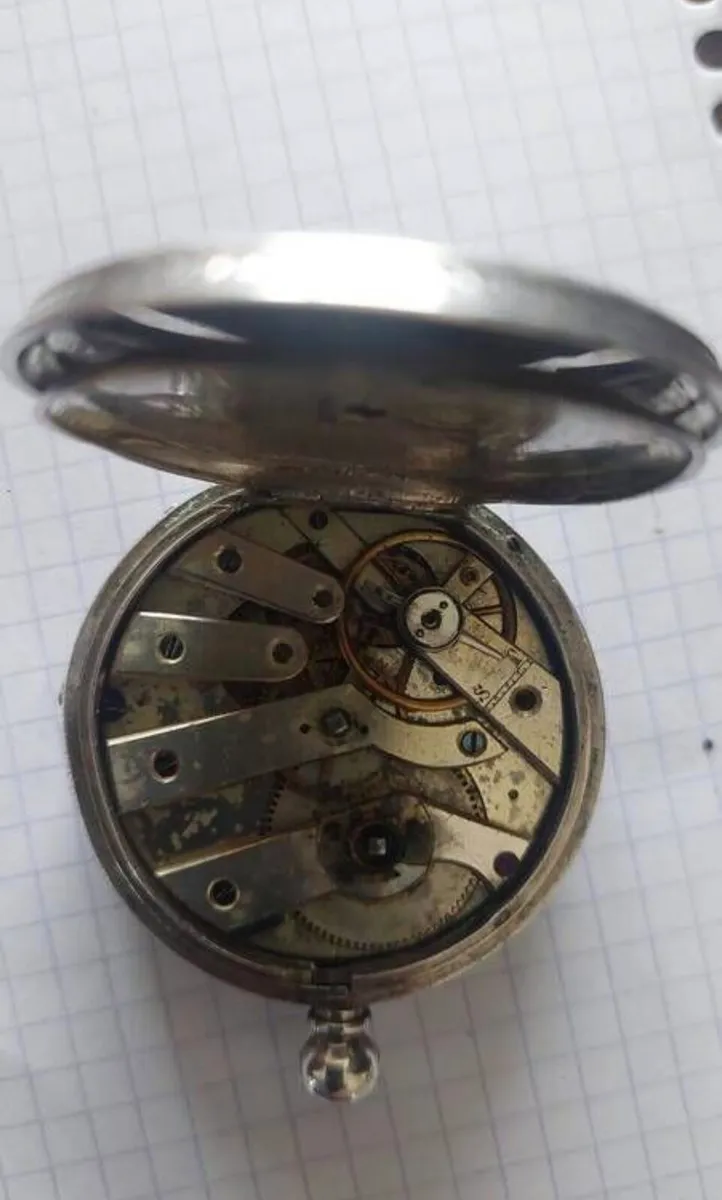 Silver pocket watch hallmarked 800 silver - Image 3