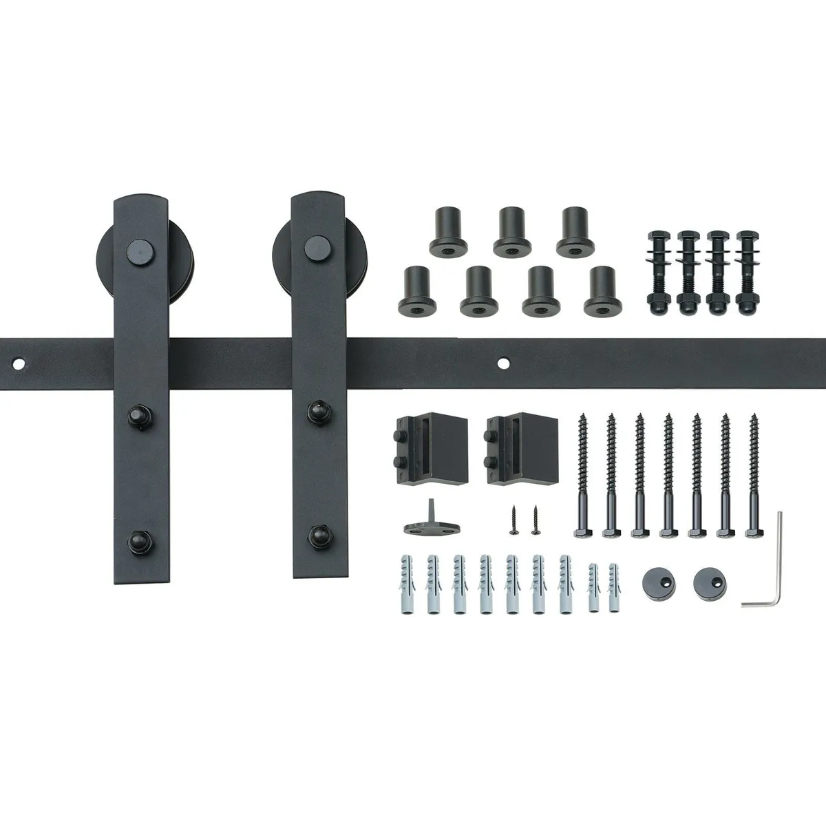 8FT Sliding Barn Door Hardware Kit 330LBS Load cap - Image 1