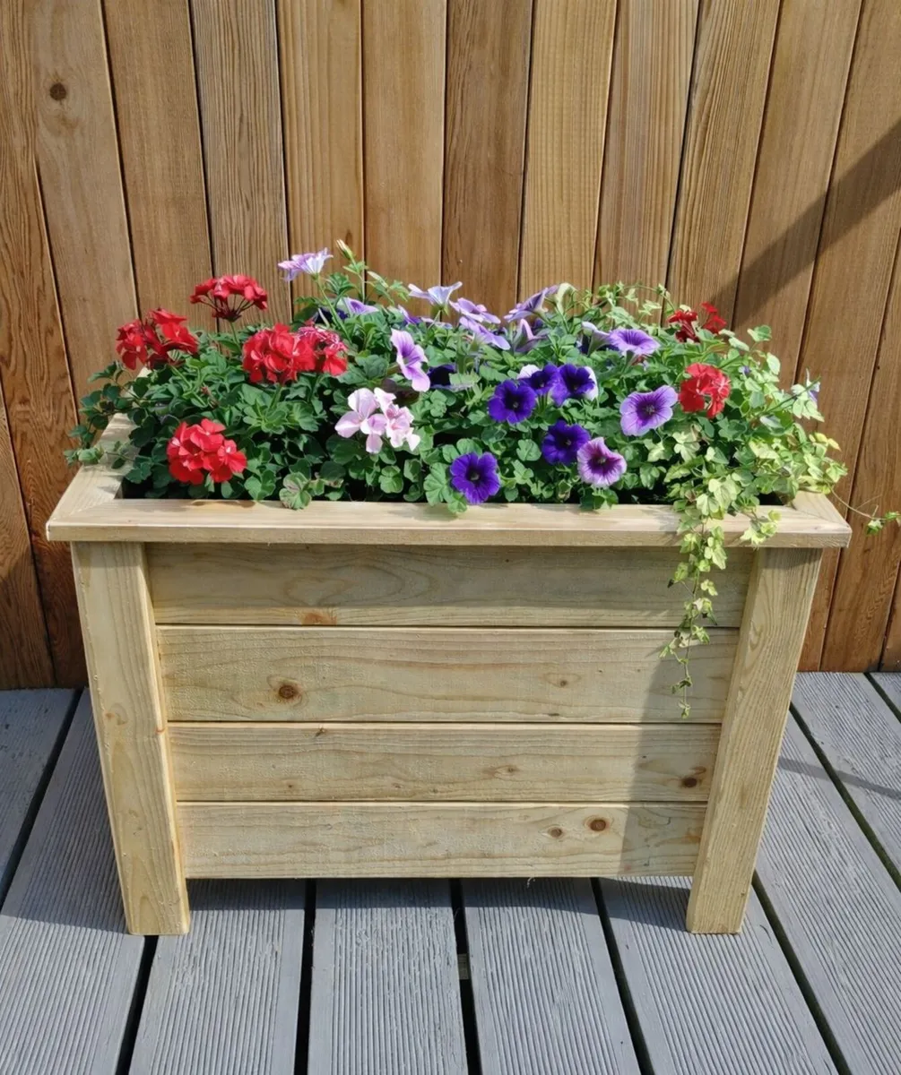Handcrafted Wooden Planter Box - Image 1