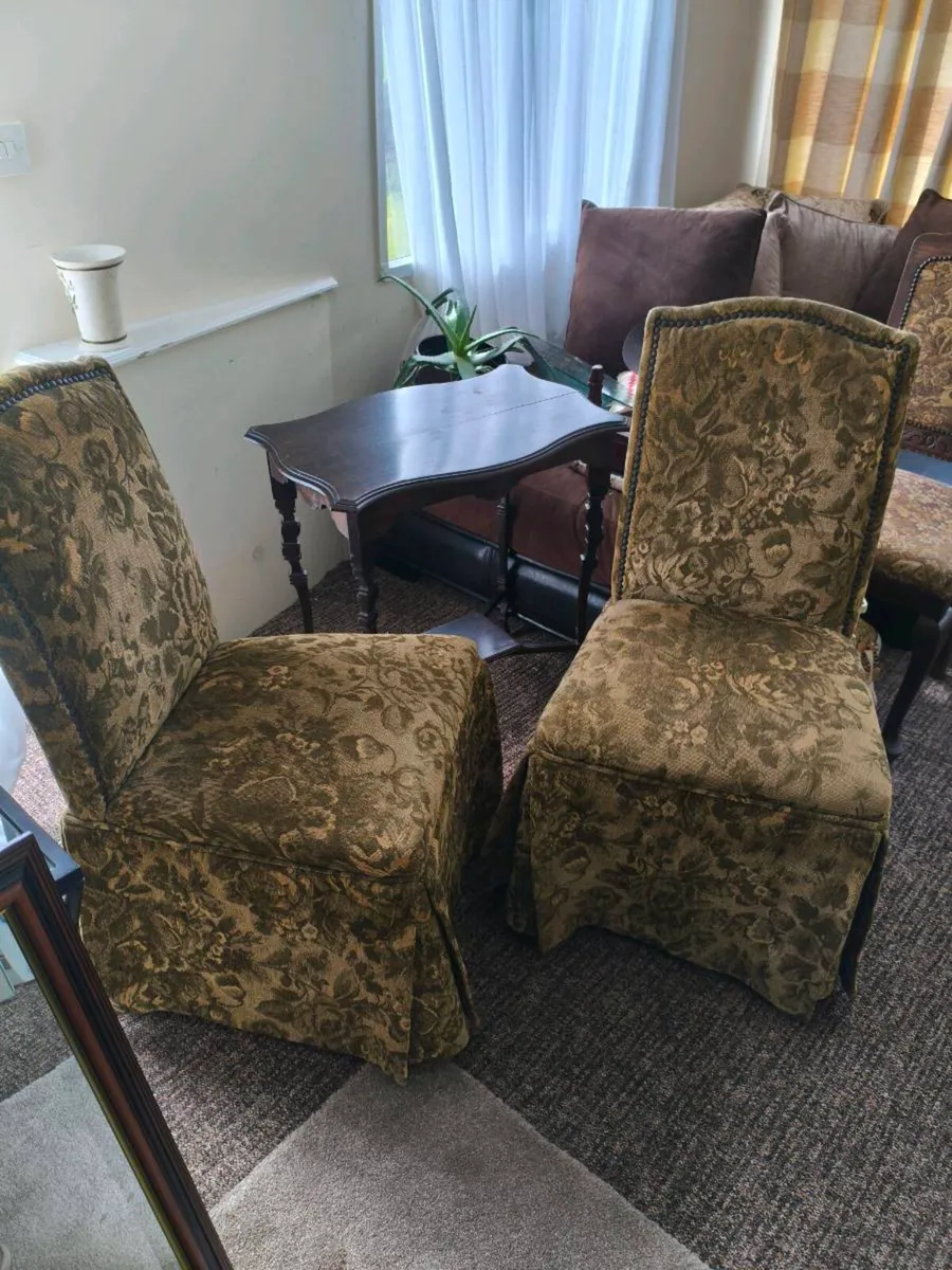 2 beautiful antique effect chairs 40 for 2 - Image 1