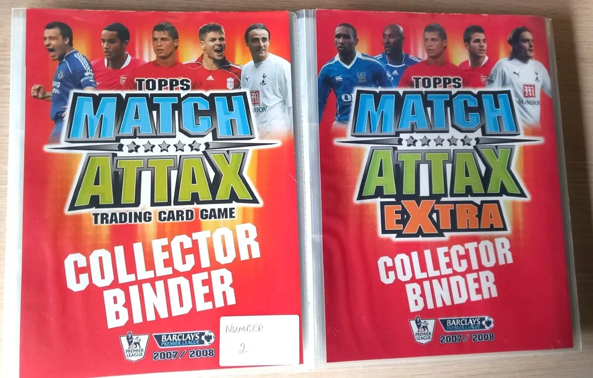 Match Attax 2007/2008 2x Folders with Cards - Image 1