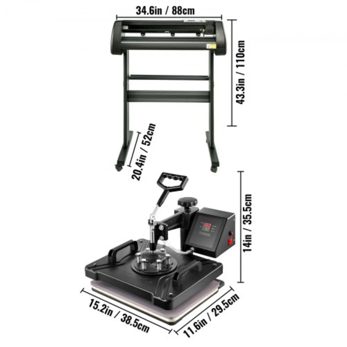 5 In 1 Heat Press 30.5 x 38.1 cm Vinyl Cutter Plot - Image 3