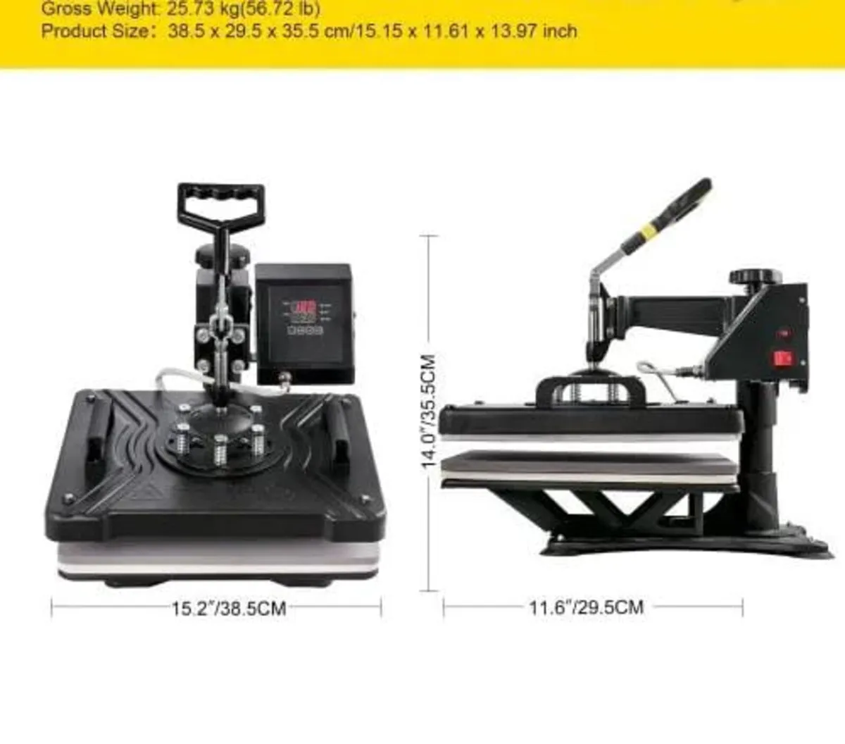 Heat Press 5 in 1 Heat Press Machine 38x30cm T-shi - Image 4