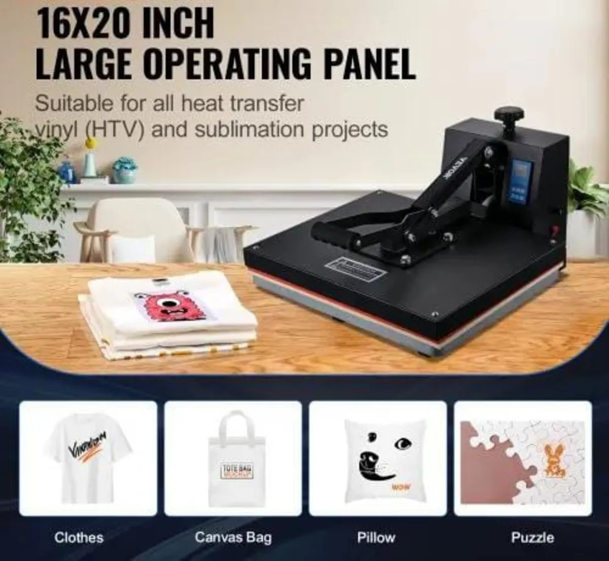 Heat Press Machine 16 x 20 in/40.6 x 50.8 cm Subli - Image 2
