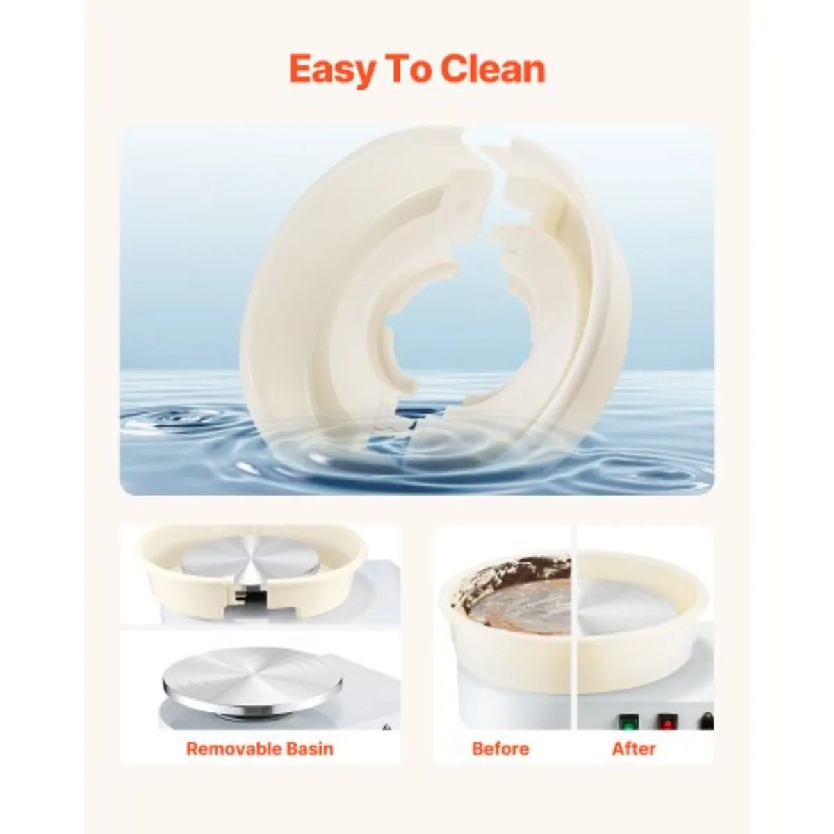 Pottery Wheel, 35 cm Ceramic Wheel Forming Machine - Image 2