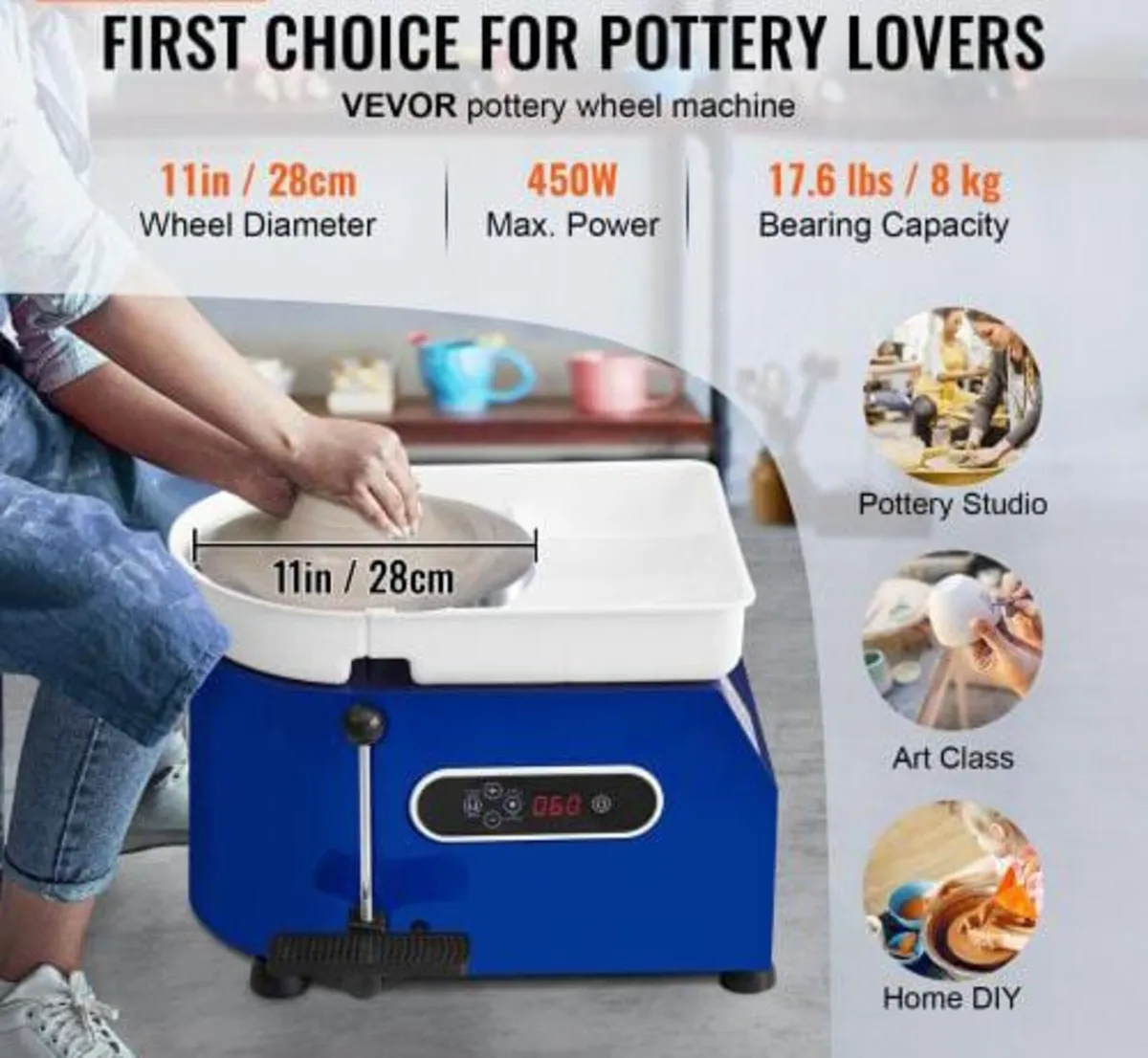 Pottery Wheel 27.9 cm Ceramic Wheel Foot Pedal Scu - Image 3