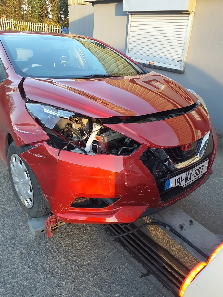 Nissan Micra 2019 light frontal damage - Image 1