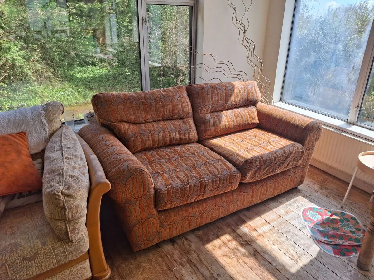 Retro 2 seater Sofa bed - Image 1