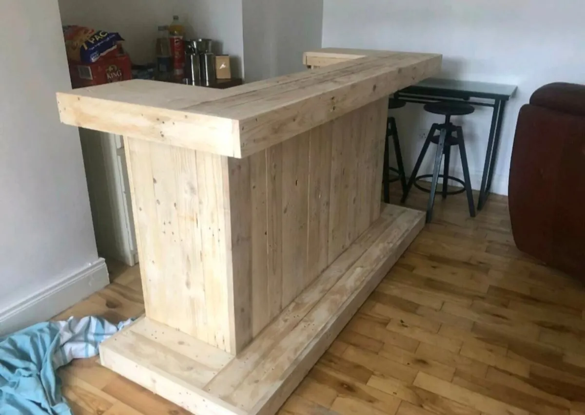 Handmade rustic homebar - Image 2