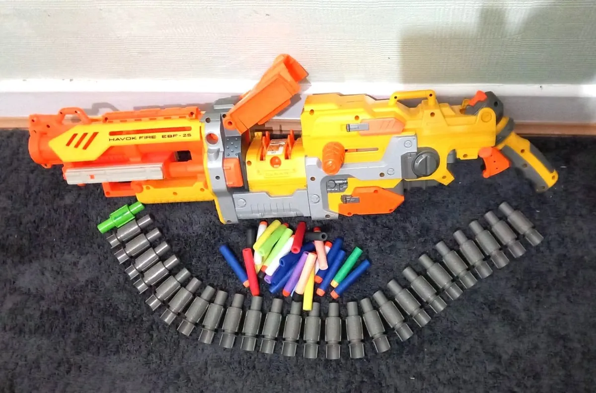 NERF Havok Fire EBF-25 With FREE Ammo Belt