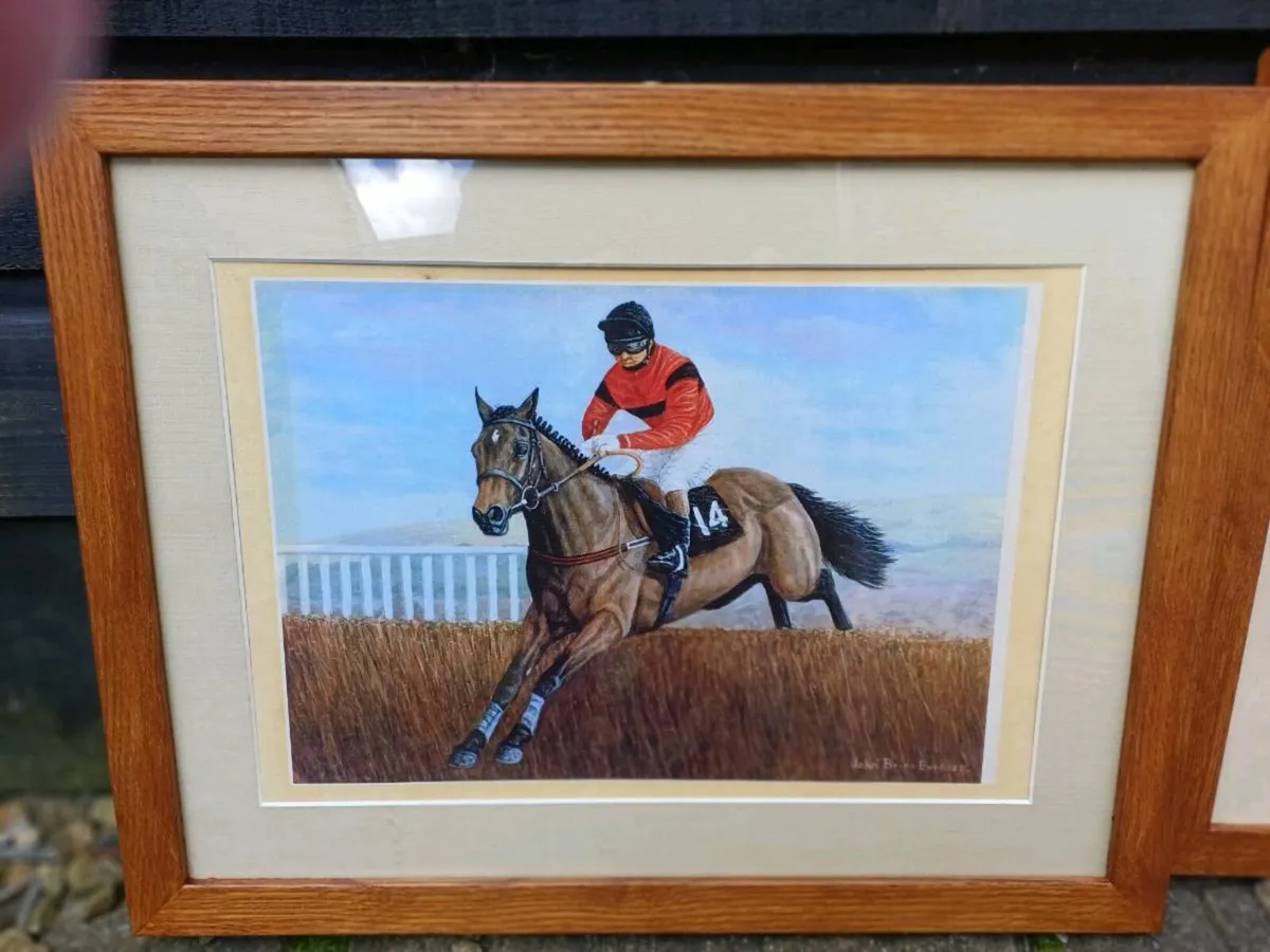 Vintage Equestrian Signed Prints - Image 4