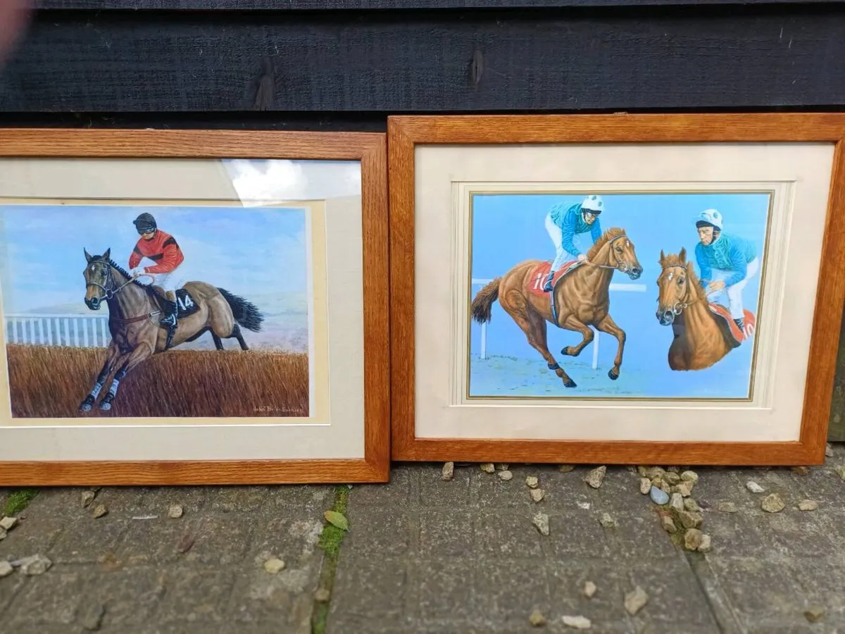 Vintage Equestrian Signed Prints - Image 1