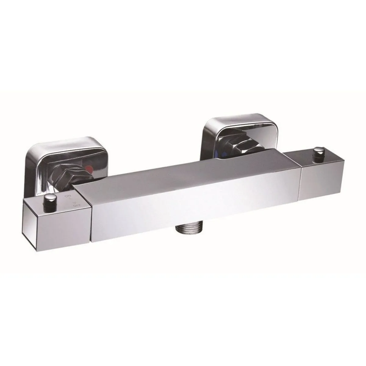 Shower Valve Thermo Bar | Square, Chrome - Image 1