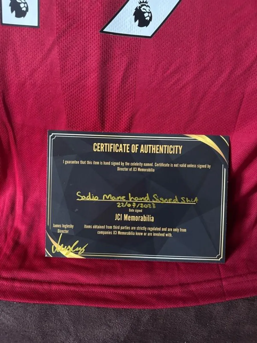 Sadio Mane signed 19/20 Liverpool jersey - Image 3