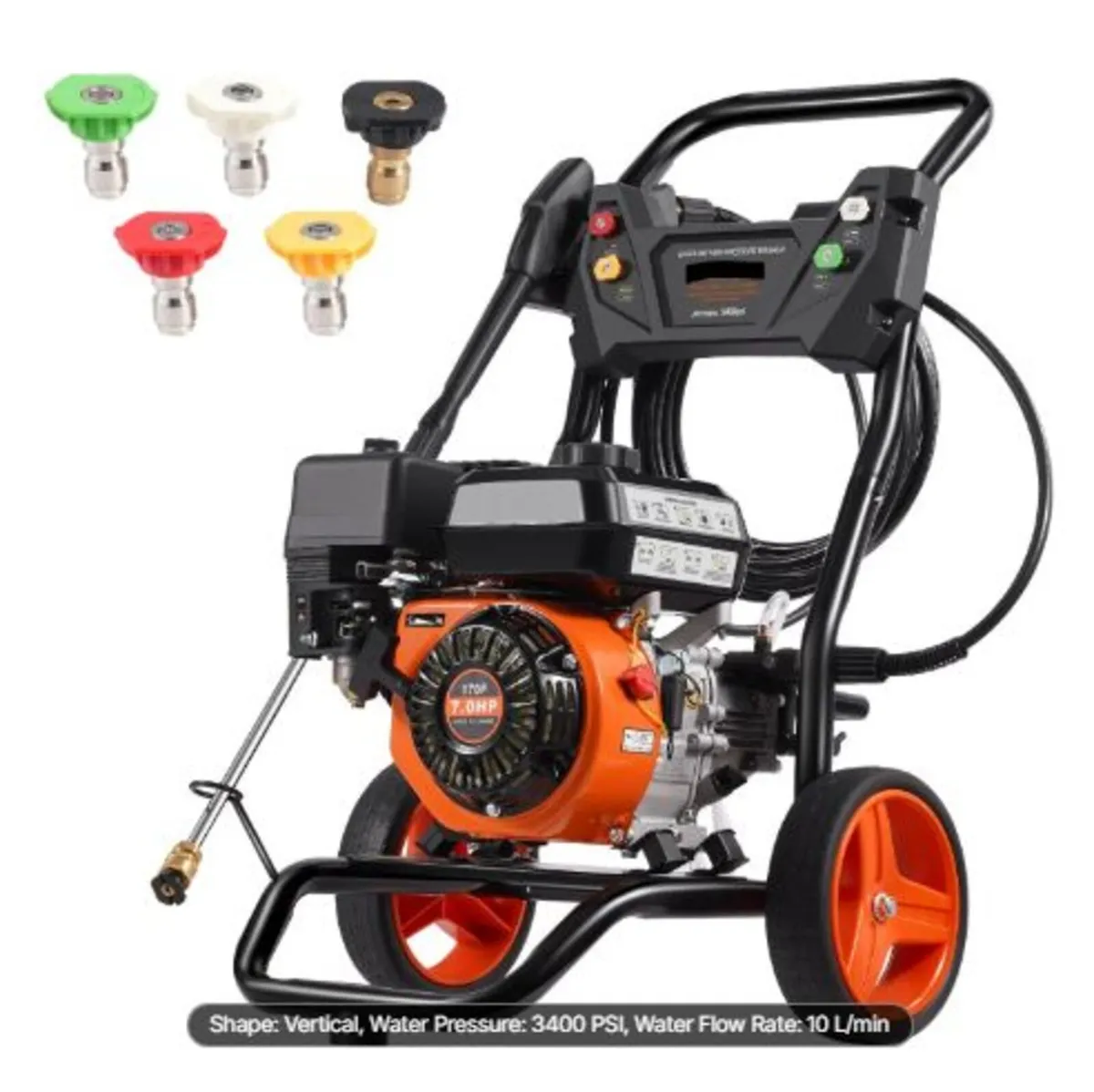 Gas Pressure Washer,3400 PSI 2.6 GPM,Gas Powered - Image 1