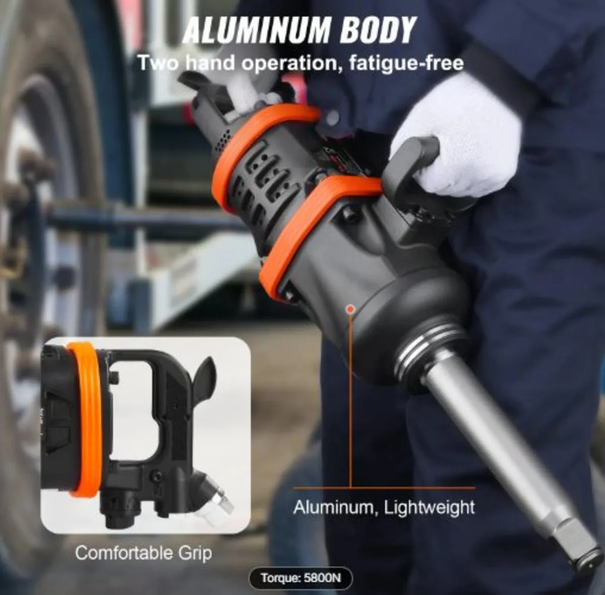 2.5 cm Air Impact Wrench, Up to 7016.37 N·m Beast - Image 3