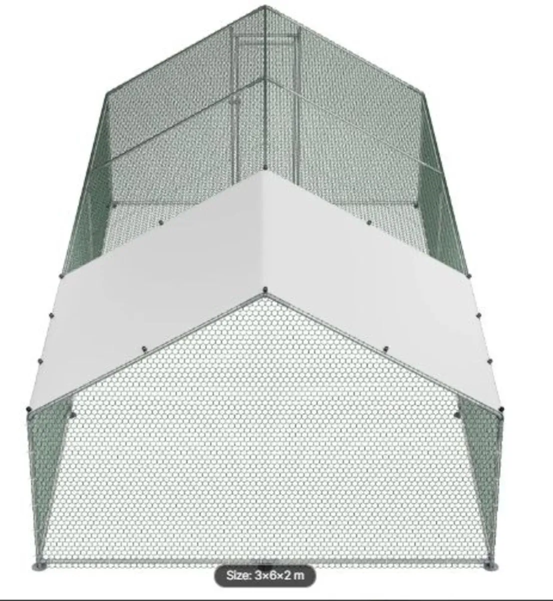 Metal Chicken Coop, 9.8x19.6x6.5 ft Large Walk-in - Image 3