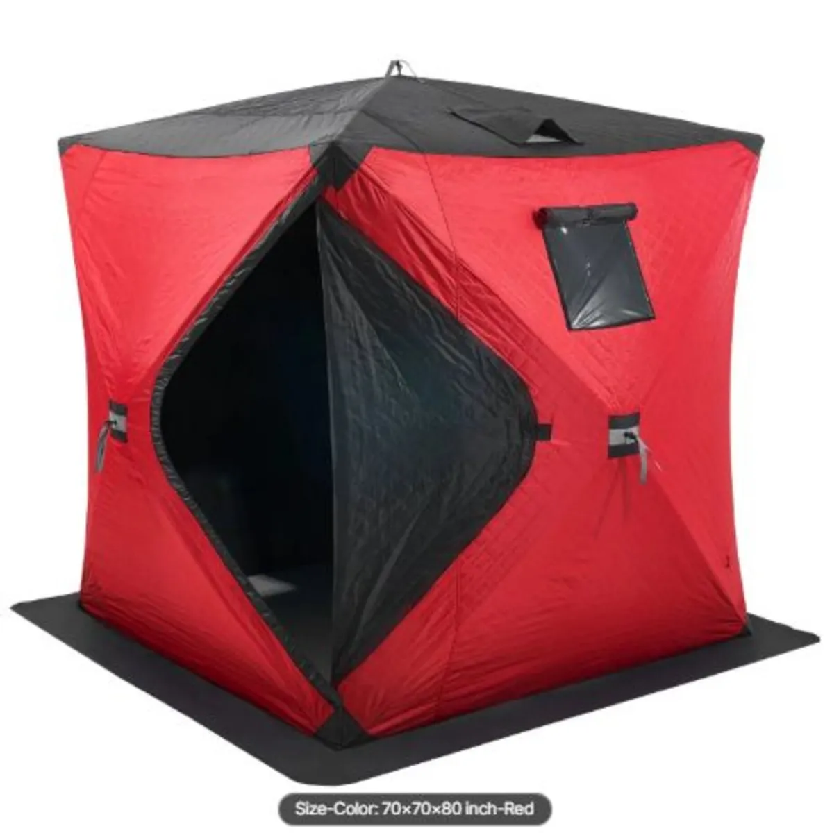 Portable Ice Shelter, 3-4 Person Insulated Pop-Up - Image 1