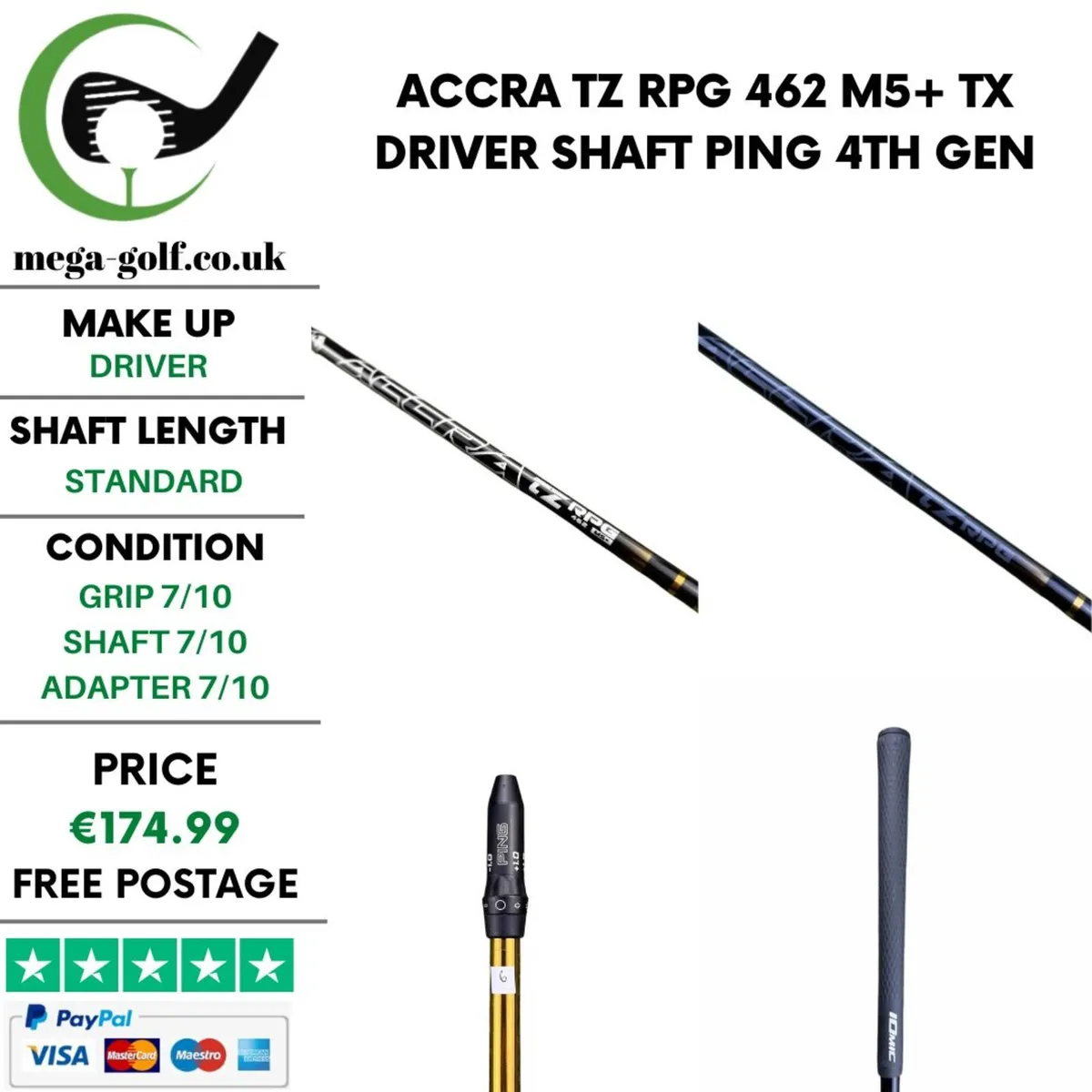 Accra TZ RPG 462 M5+ TX Driver Shaft / Ping - Image 1