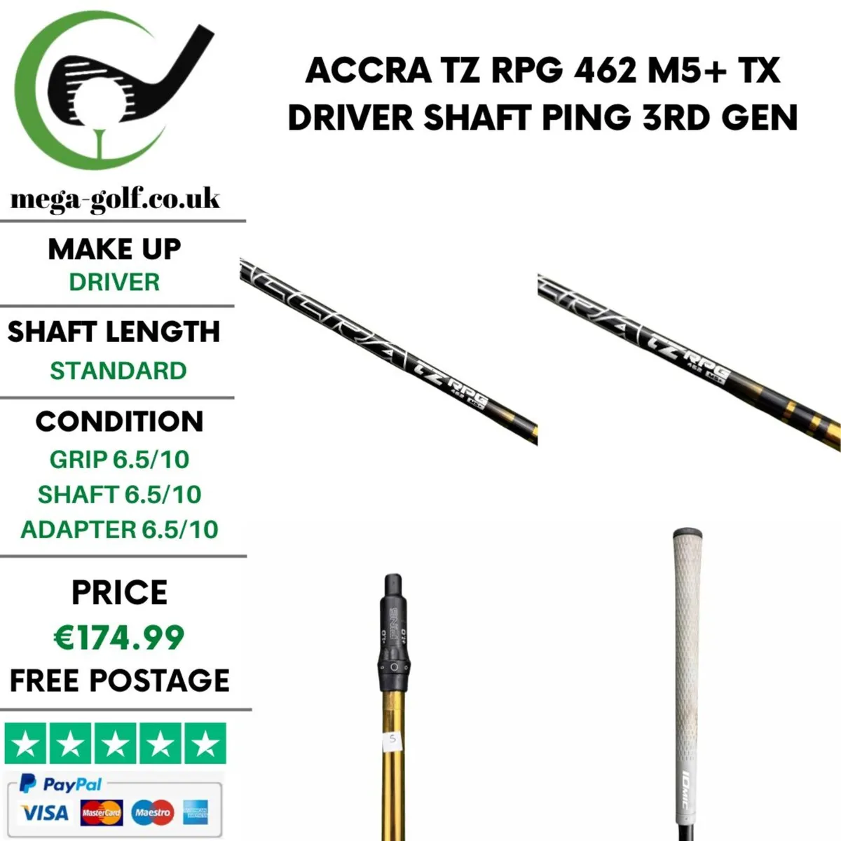 Accra TZ RPG 462 M5+ TX Driver Shaft / Ping - Image 1