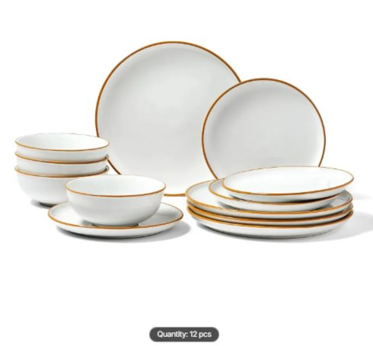 Dinnerware Set, Service for 4 People, Round Plates - Image 1