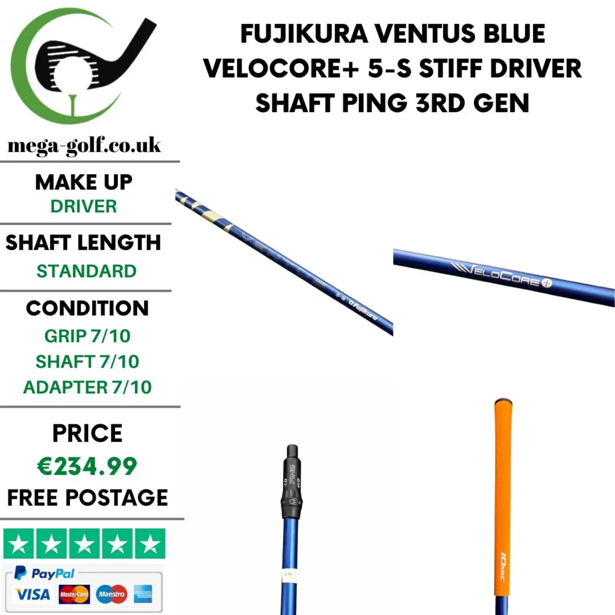 Fujikura Ventus Blue Velocore+ 5-S Stiff Driver - Image 1