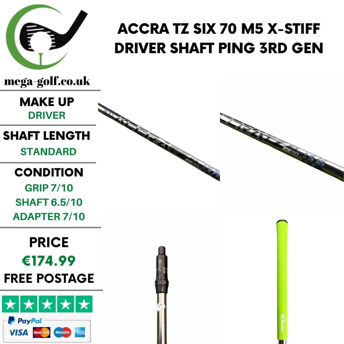 Accra TZ Six 70 M5 X-Stiff Driver Shaft / Ping - Image 1