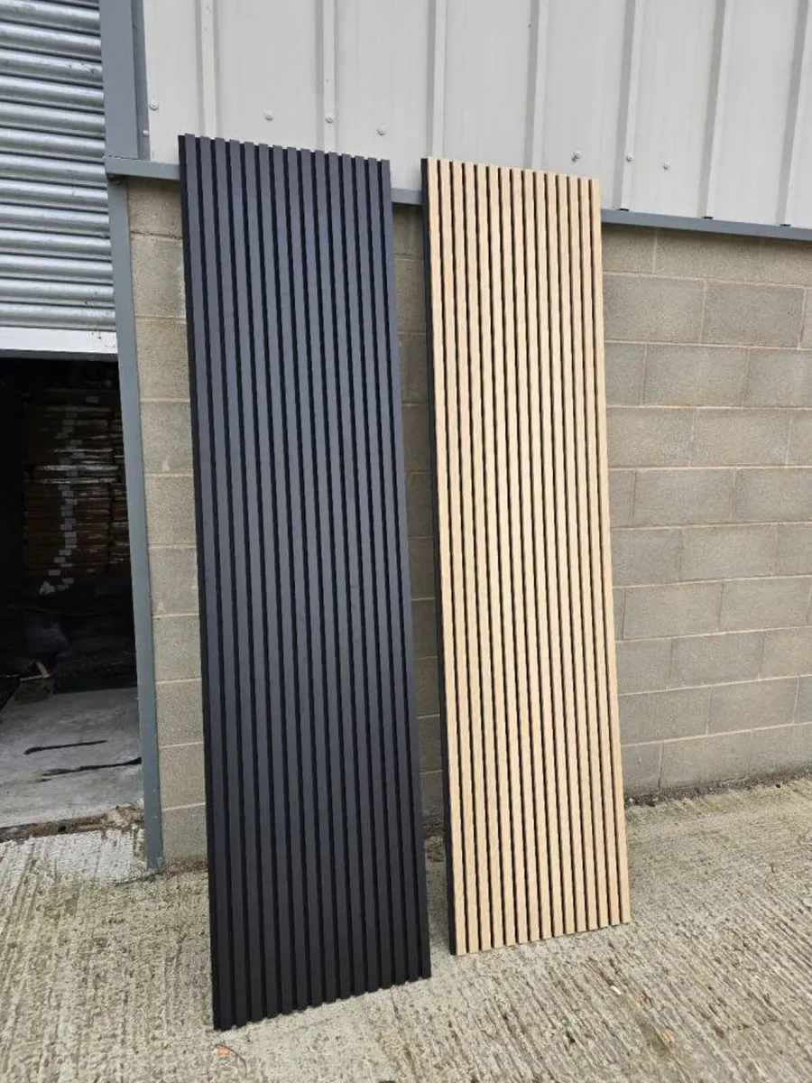 Premium acoustic wooden wall panels | Black or Oak - Image 3