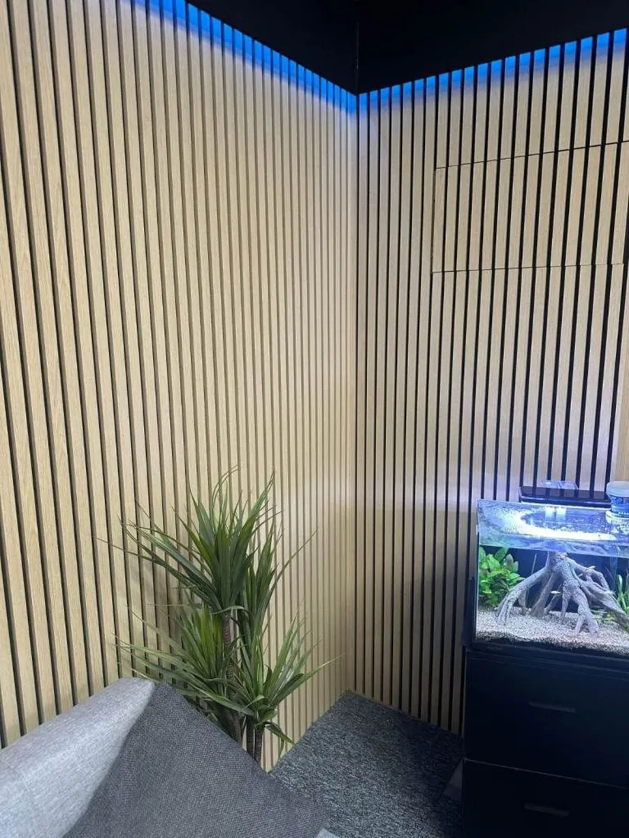 Premium acoustic wooden wall panels | Black or Oak - Image 4