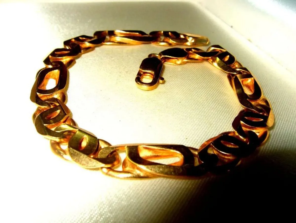 Vintage Hallmarked 9ct Gold Paperlink Bracelet - Image 3