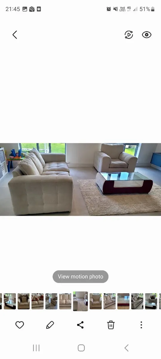 Sofa, chair and coffee table - Image 4
