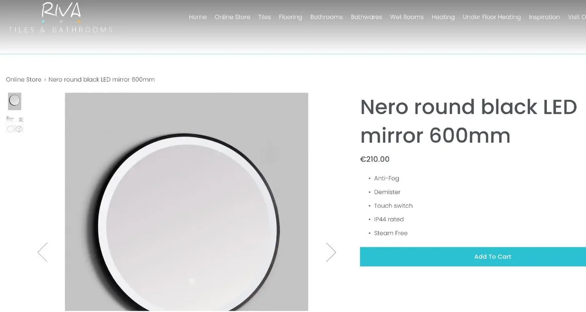 LED Bathroom Mirror Round| Demister Pad, Anti-fog - Image 4