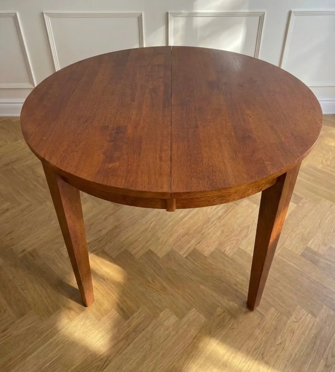 Mid Century Extendable Table & 4 Teak Chairs - Image 4