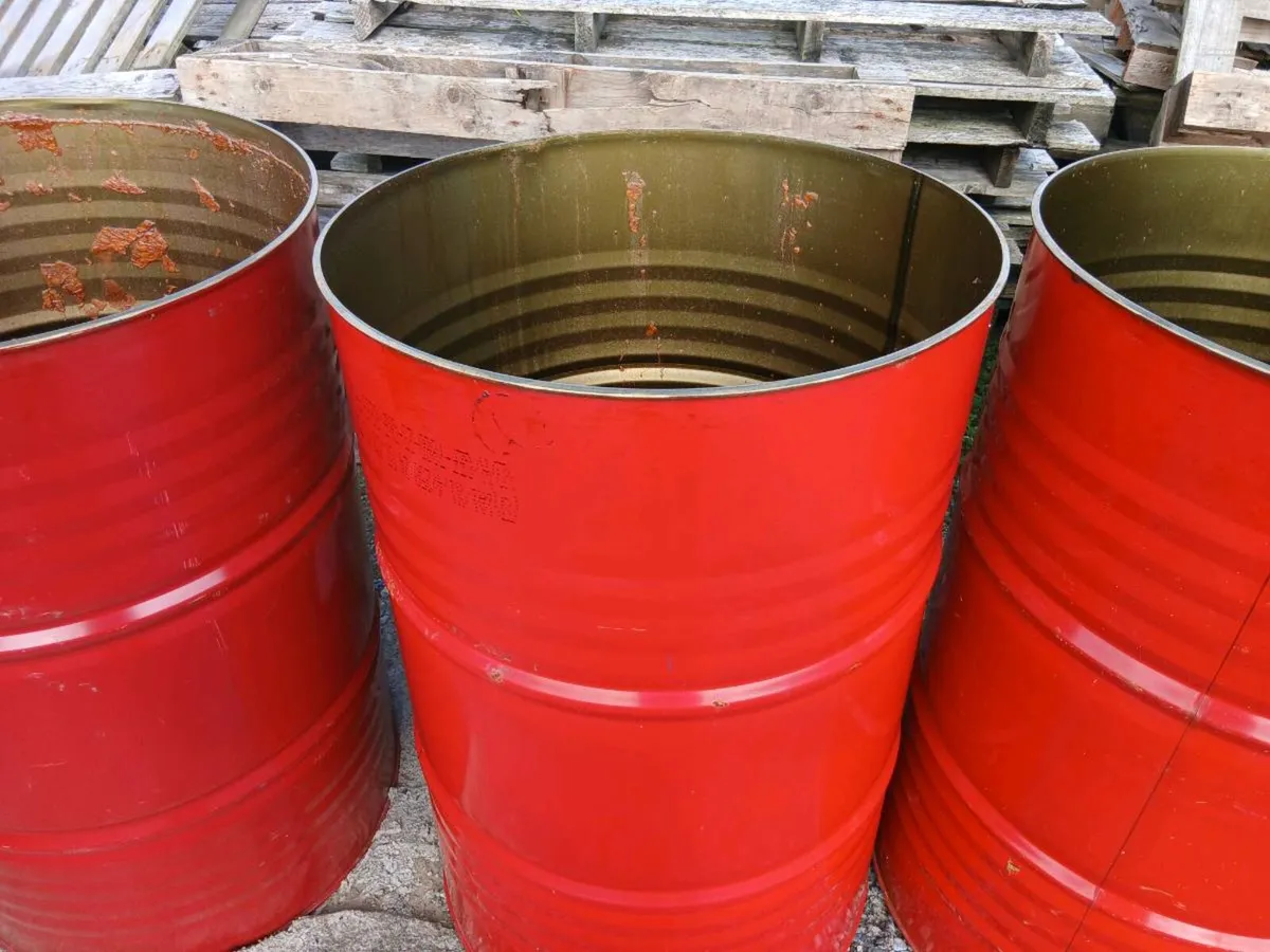 Steel barrels (open top) no lid. - Image 2