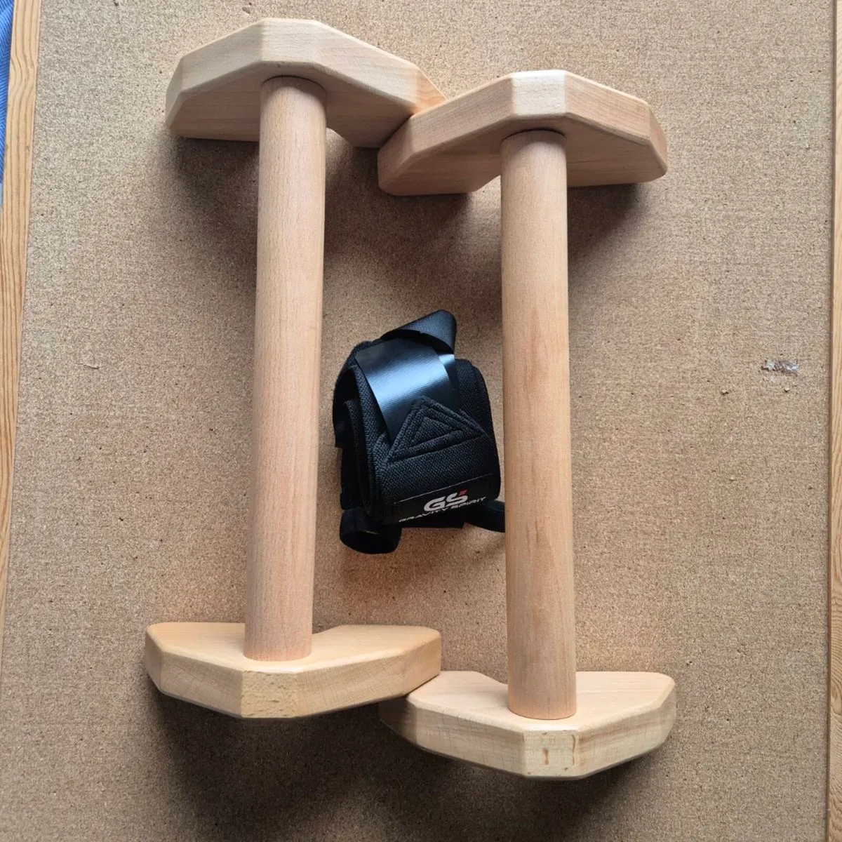 Wooden Non-Slip Push-Up Handles/Bars with Bag - Image 4