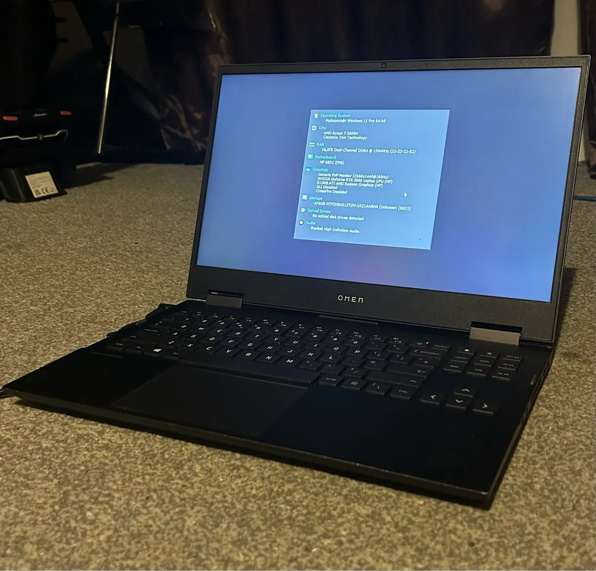 HP OMEN 15 Gaming Laptop - QHD 165Hz / Ryzen 7 - Image 1